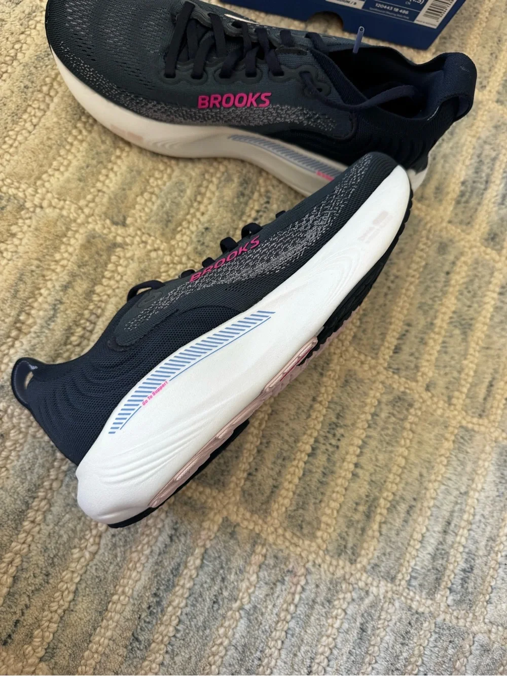 NEWBrooks Women’s Andrenaline GTS 25 Running Shoe — Spellbound/Blazing Bell/Pink - Picture 6 of 7